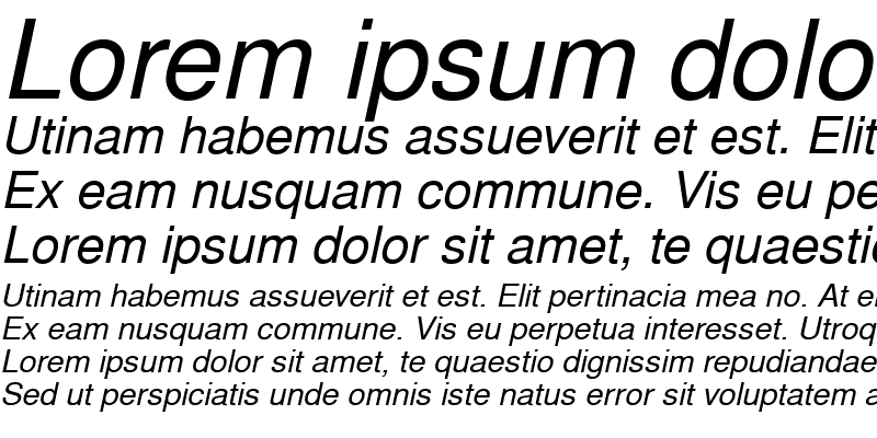 Sample of Nimbus Sans Becker L Italic
