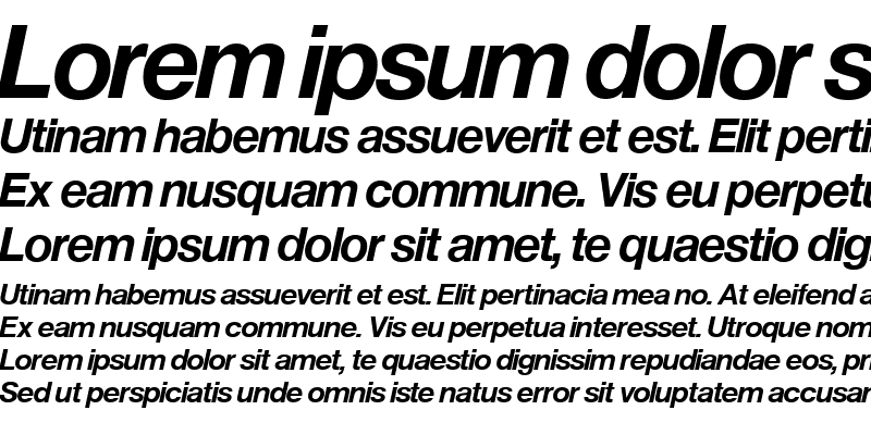 Sample of Nimbus Sans Becker P Bold Italic