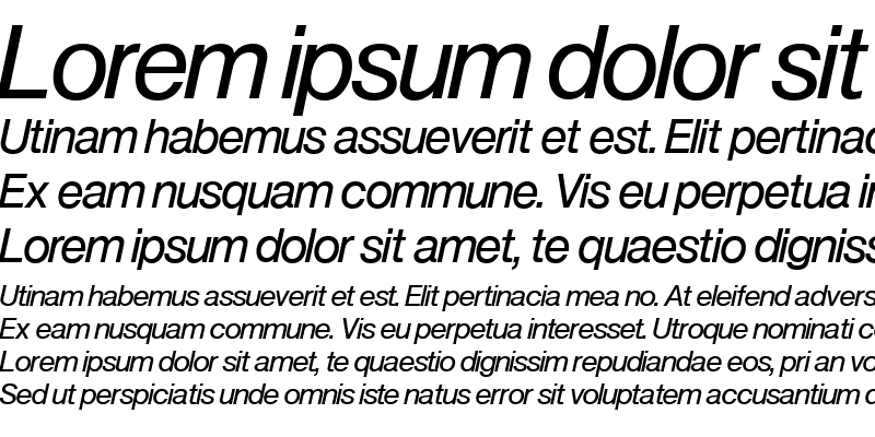 Sample of Nimbus Sans Becker P Italic