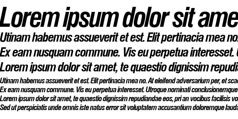 Sample of Nimbus Sans Becker PCon Bold Italic