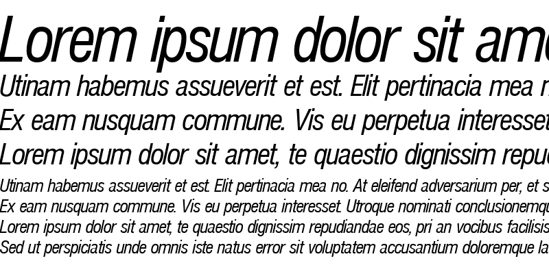 Sample of Nimbus Sans Becker PCon Italic