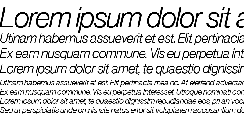 Sample of Nimbus Sans Becker PLig Italic