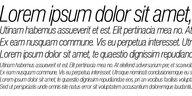 Sample of Nimbus Sans Becker PLigCon Italic