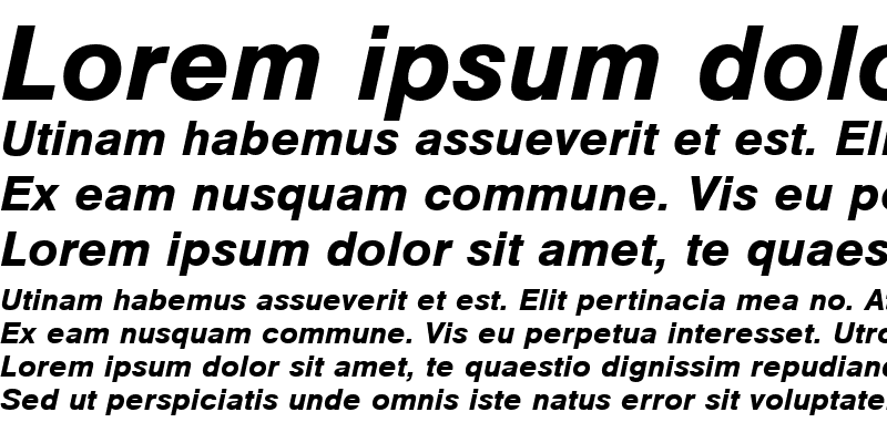 Sample of Nimbus Sans Becker T Bold Italic