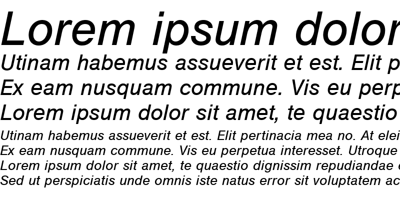 Sample of Nimbus Sans Becker T Italic