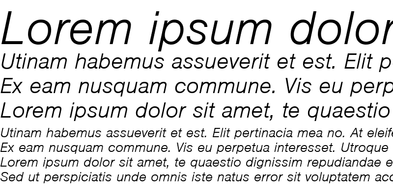 Sample of Nimbus Sans Becker TLig Italic