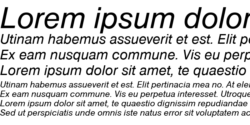 Sample of NimbuSanDEE Italic