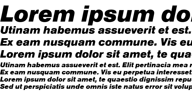 Sample of NimbuSanDEEBla Italic