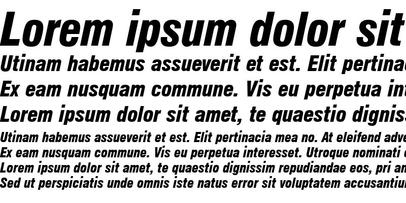 Sample of NimbuSanDEEBlaCon Italic