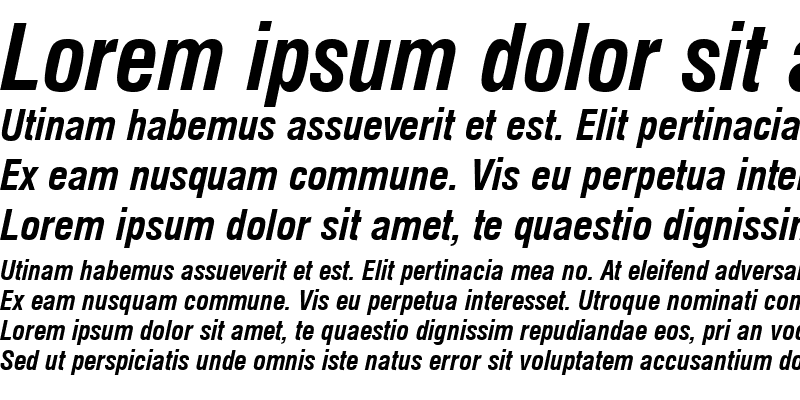 Sample of NimbuSanDEECon Bold Italic