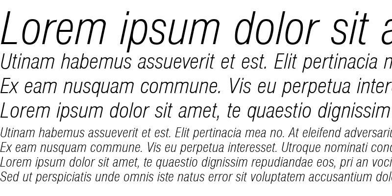 Sample of NimbuSanDEELigCon Italic