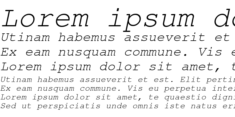 Sample of NimbusMonLTU Italic