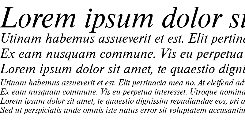 Sample of NimbusRomD Italic
