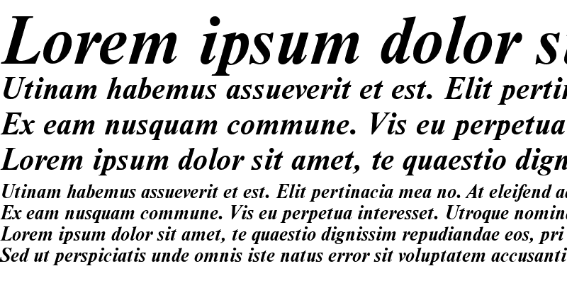 Sample of NimbusRomDTU Bold Italic