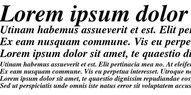 Sample of NimbusRomNo9L Bold Italic