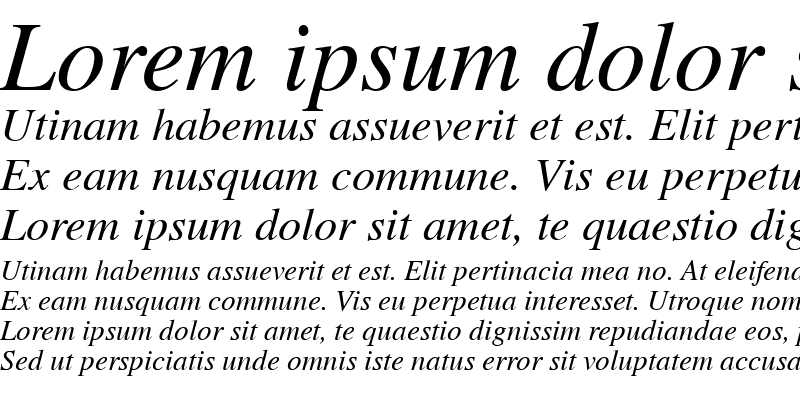 Sample of NimbusRomNo9L Italic