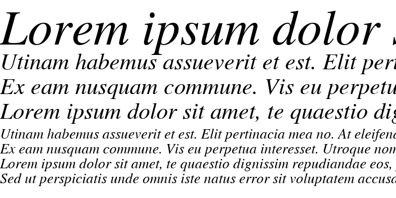 Sample of NimbusRomNo9LUN Italic