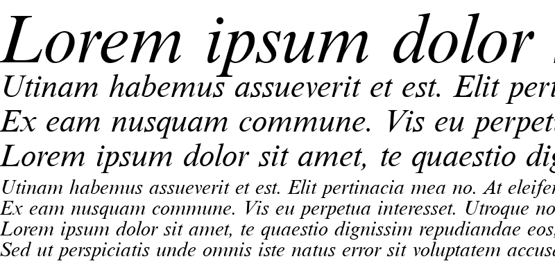 Sample of NimbusRomNo9T Italic