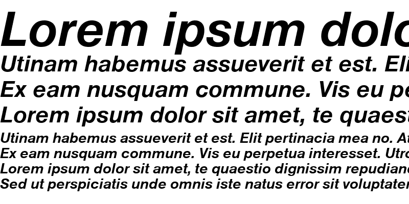 Sample of NimbusSanDEE Bold Italic