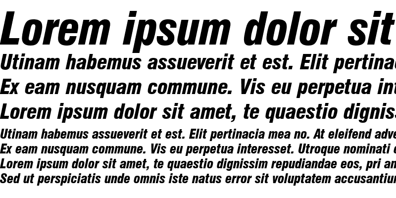 Sample of NimbusSanDEEBlaCon Italic