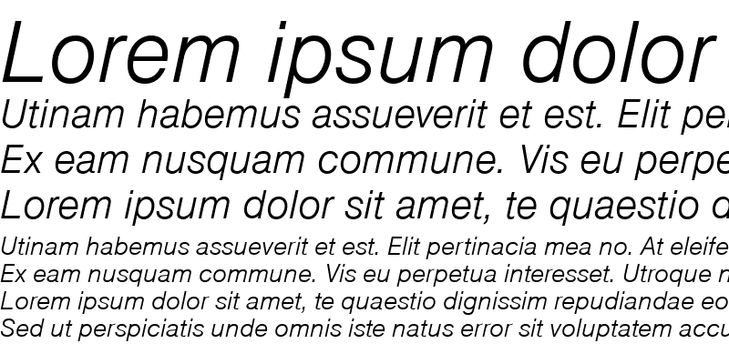 Sample of NimbusSanDEELig Italic