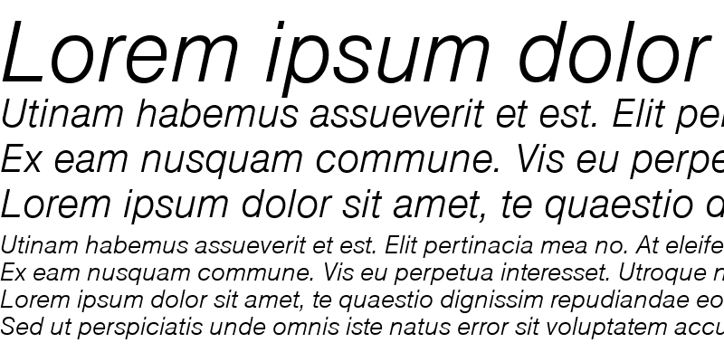 Sample of NimbusSanDLig Italic