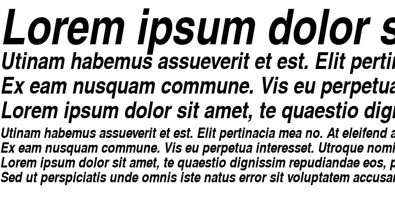 Sample of NimbusSanLCon Bold Italic