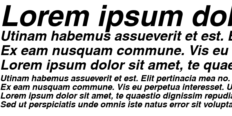 Sample of NimbusSanLEE Bold Italic