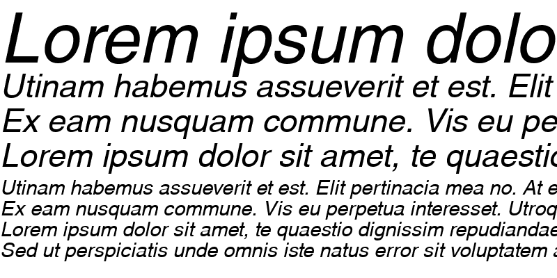 Sample of NimbusSanLEE Italic