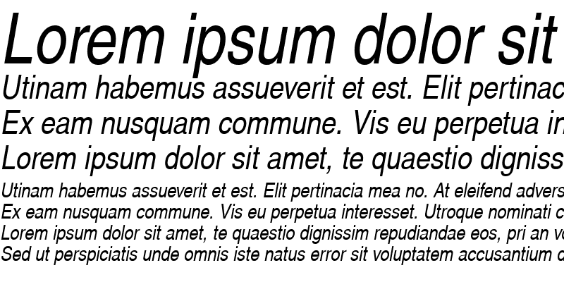 Sample of NimbusSanLEECon Italic