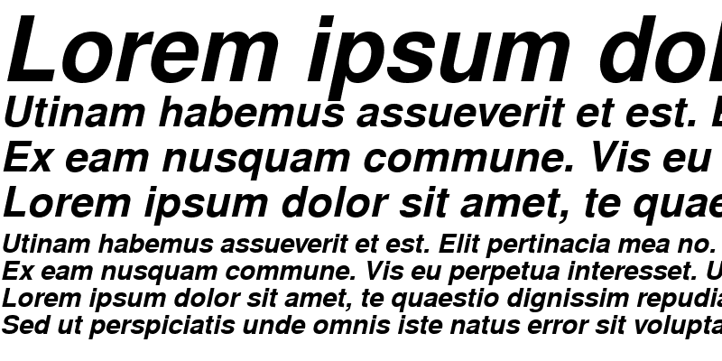 Sample of NimbusSanLGR Bold Italic