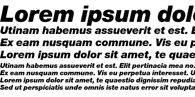 Sample of NimbusSanNovEBla Italic