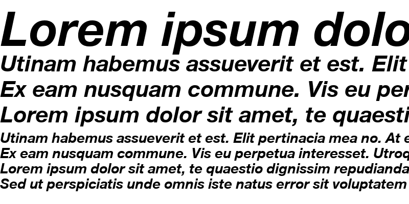 Sample of NimbusSanNovT Bold Italic