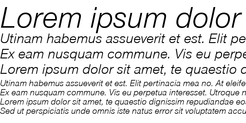 Sample of NimbusSanNovT Italic