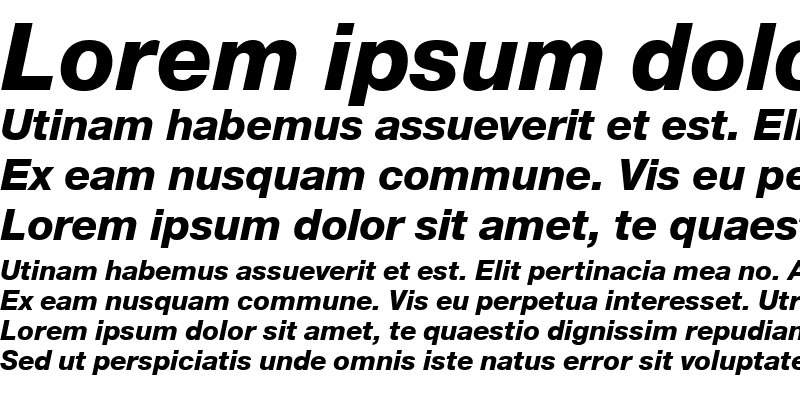 Sample of NimbusSanNovTHea Italic