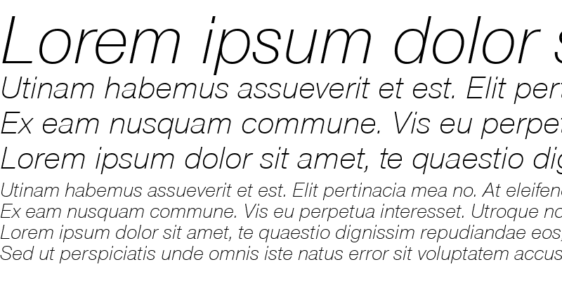 Sample of NimbusSanNovTLig Italic