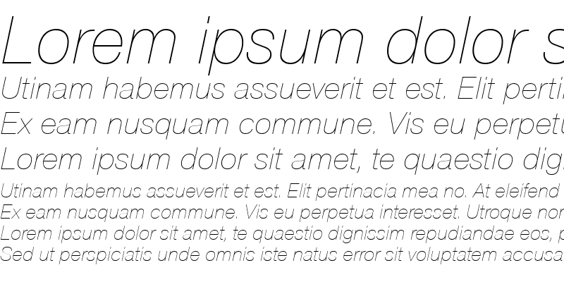 Sample of NimbusSanNovTUltLig Italic