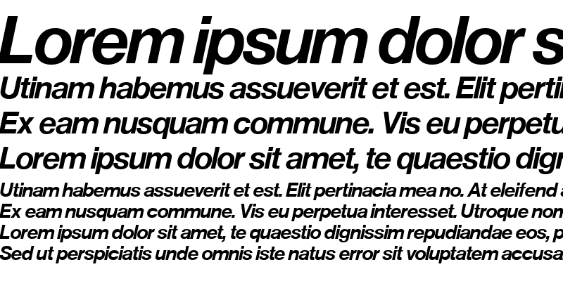 Sample of NimbusSanP Bold Italic