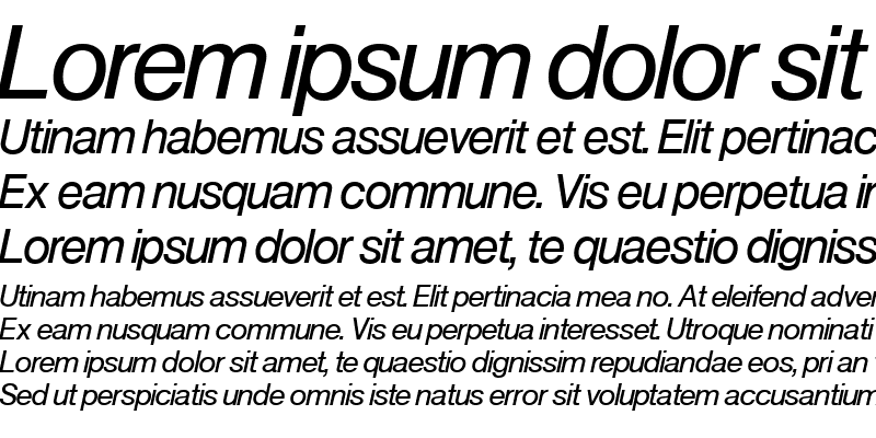 Sample of NimbusSanP Italic