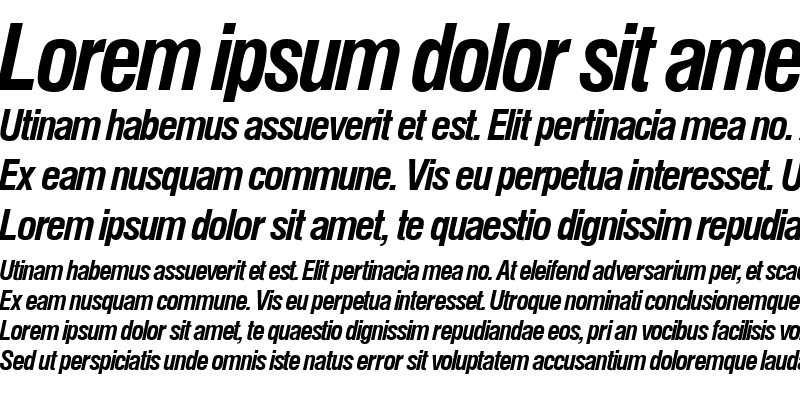 Sample of NimbusSanPCon Bold Italic