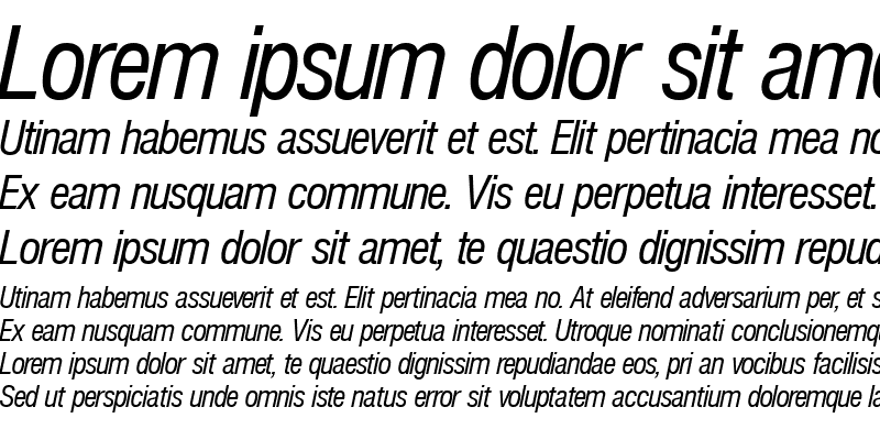 Sample of NimbusSanPCon Italic