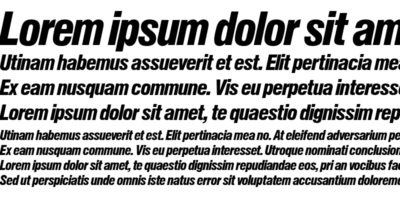 Sample of NimbusSanPEEBlaCon Italic