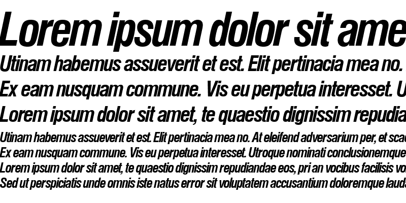 Sample of NimbusSanPEECon Bold Italic