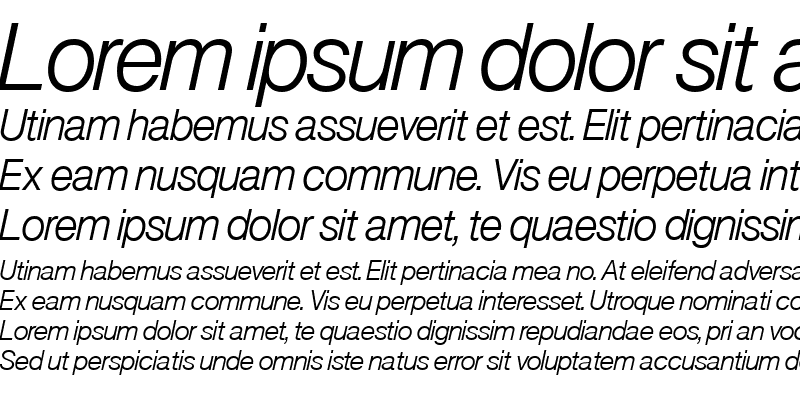 Sample of NimbusSanPEELig Italic