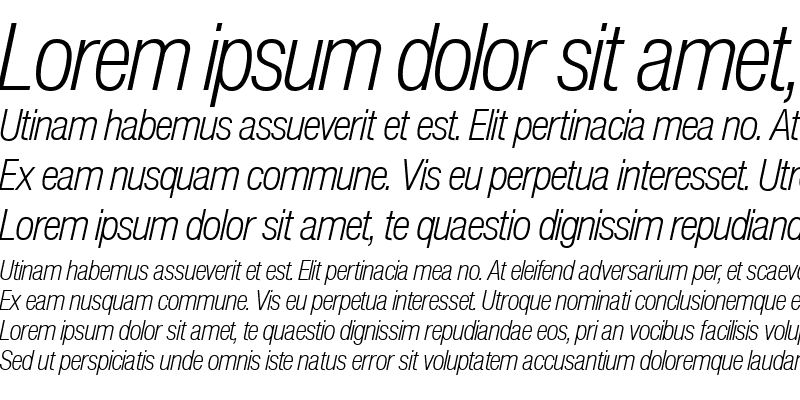 Sample of NimbusSanPEELigCon Italic