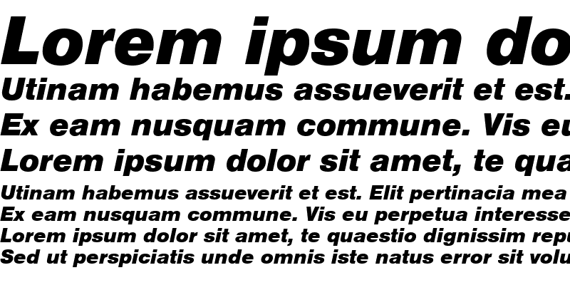 Sample of NimbusSanTBla Italic