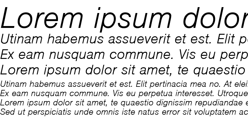 Sample of NimbusSanTLig Italic