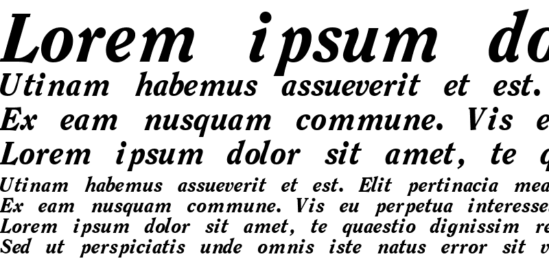 Sample of Nineteenth Bold Italic