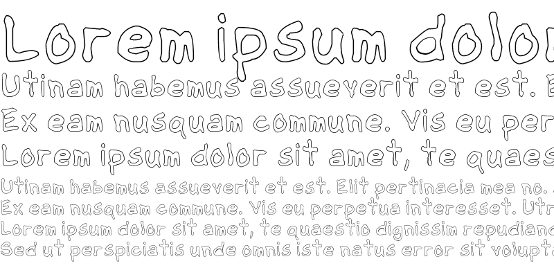 Sample of NipCen's Handwriting Outline Regular