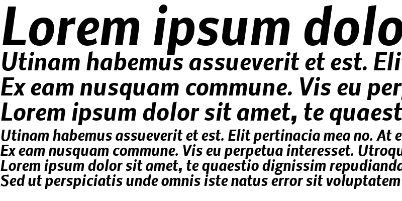 Sample of Nobile Bold Italic